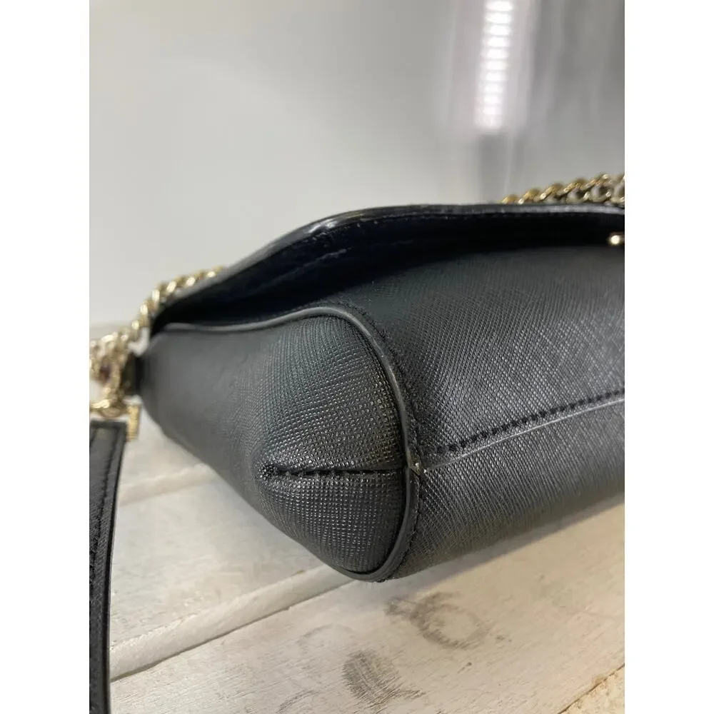KATE SPADE, SMALL BLACK SAFFIANO LEATHER CROSSBODY BAG (ASIS)